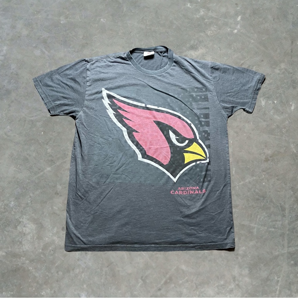 ☀️ Arizona Cardinals NFL Football Graphic Tee Mens Size Large Gray/Red